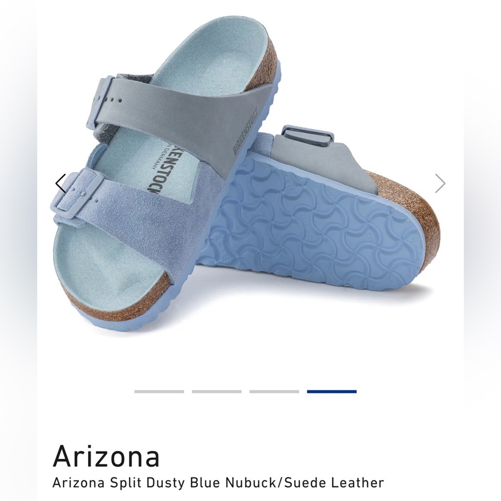 Arizona Split Dusty Blue Nubuck/Suede Leather Size 39
